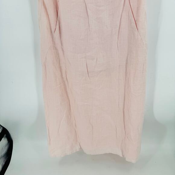 Vintage Bloomingdale’s Linen Sleeveless Dress Light Pink Sheath Cottagecore 12P - Picture 5 of 10
